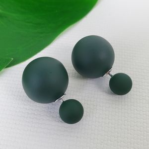 Double Sided Rubber Ball Stud Earrings 2 in